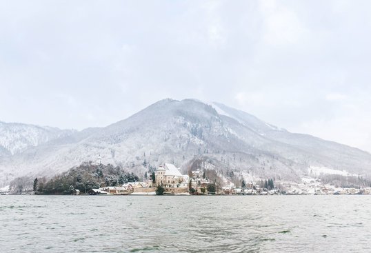 Area around Traunsee in winter 