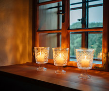 Candles in front of the window